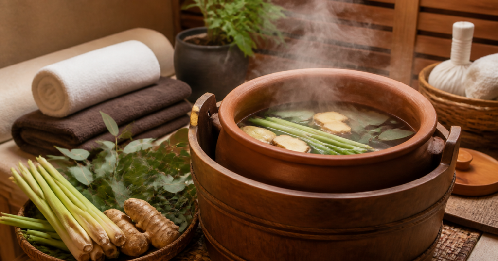 Xông hơi giải cảm tại HG Mộc Bản