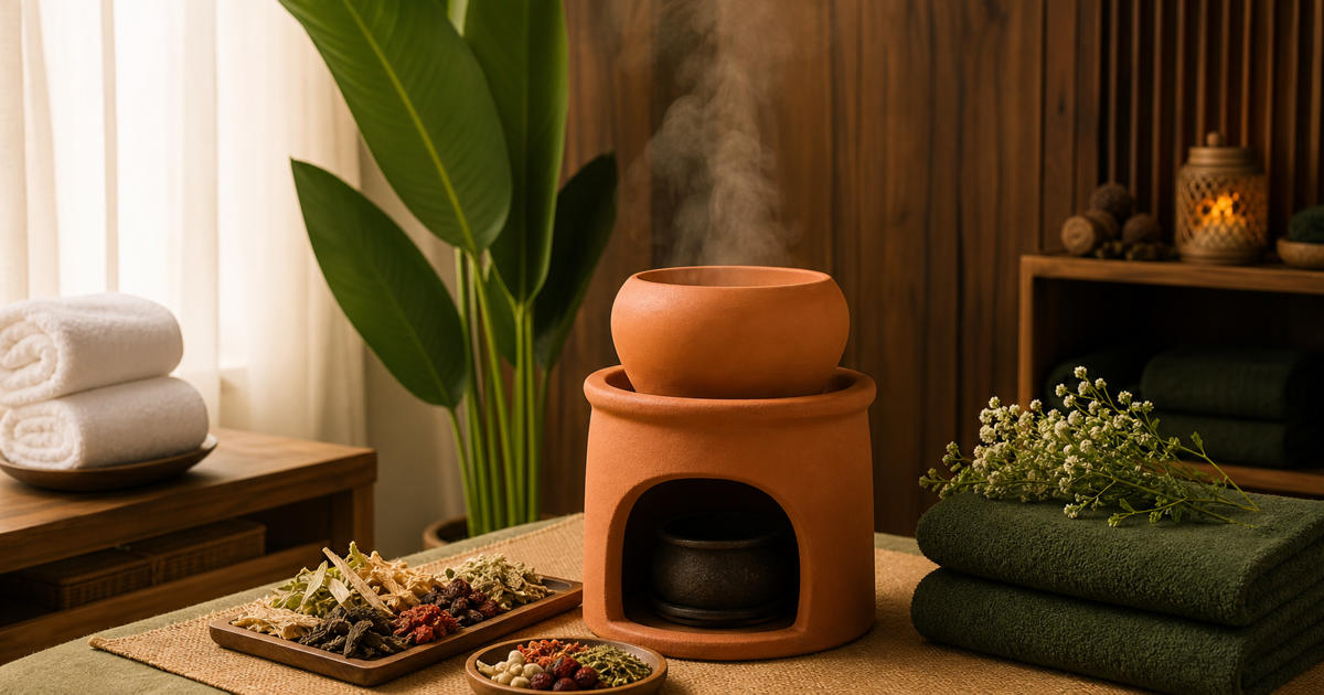 Xông hơi thảo dược trong liệu trình chăm sóc cá nhân - Xông hơi vùng kín tại HG Mộc Bản: chăm sóc kín đáo, nhẹ nhàng và