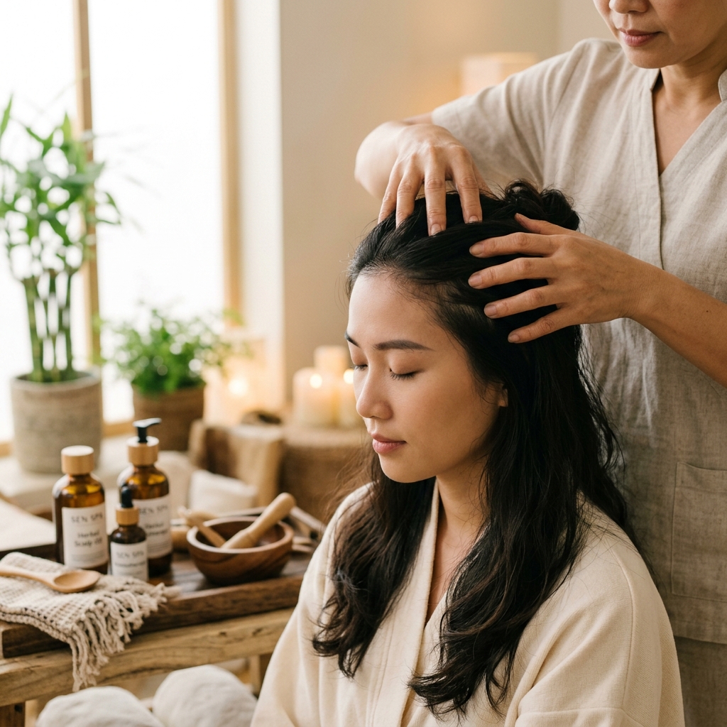 Massage da đầu đúng cách - khi nào nên và khi nào cần tránh HG Mộc Bản